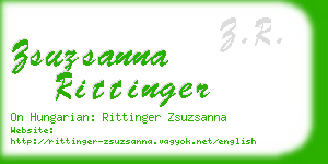 zsuzsanna rittinger business card